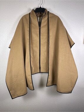 A New Day Women's Coat with Cape Zip Front Lined Pockets Size S